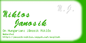 miklos janosik business card